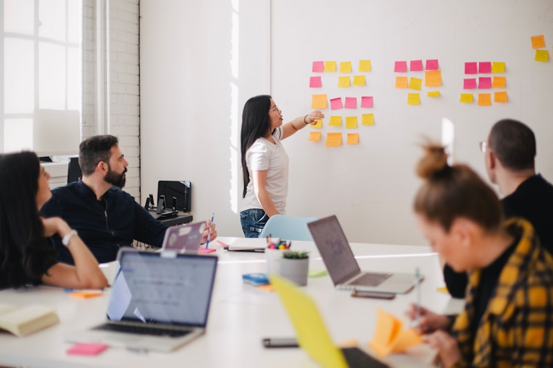 Team planning business strategy